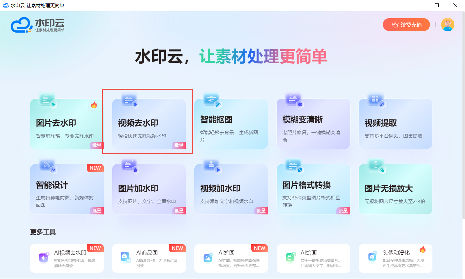 去水印视频提取软件