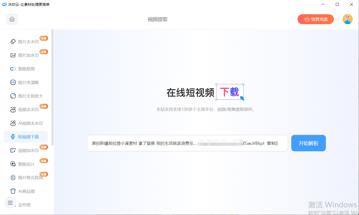 视频去水印提取