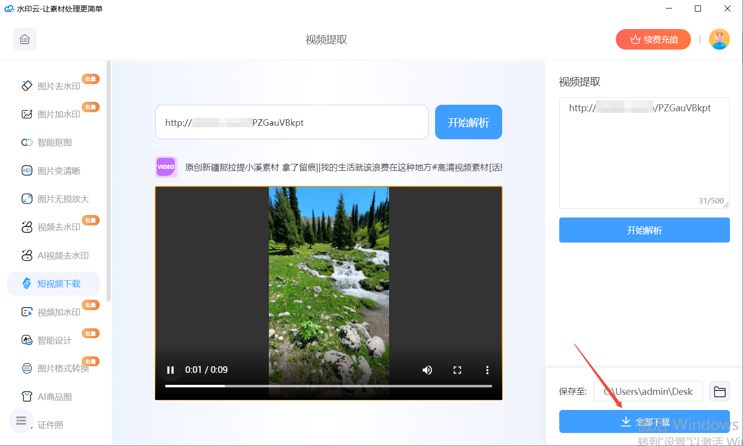 视频去水印提取