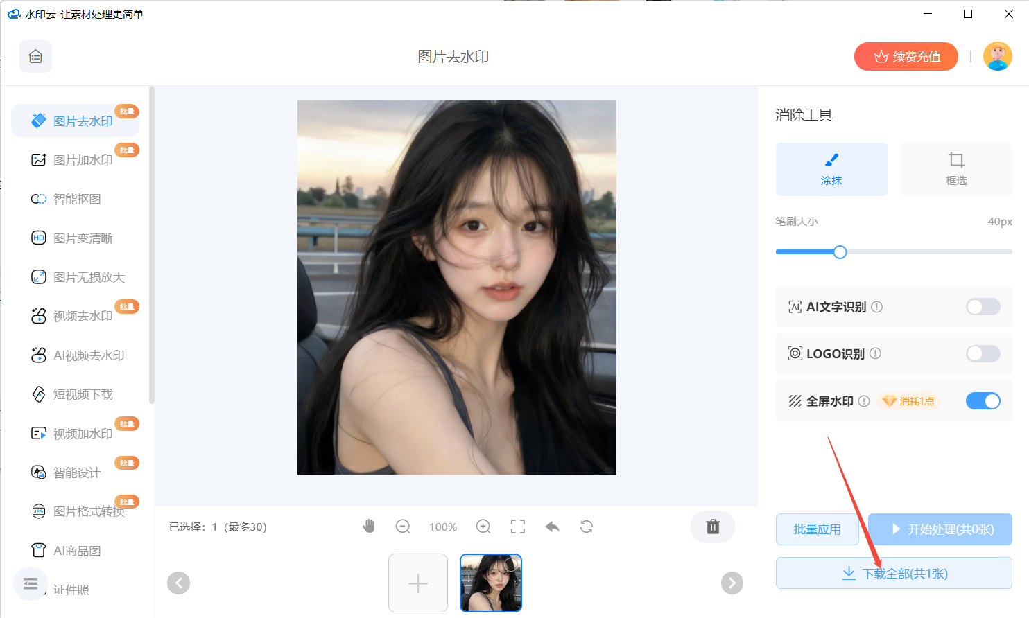 AI图片去水印工具 AI图片去水印工具