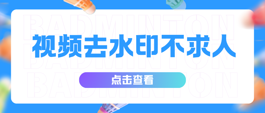 视频去水印免费工具
