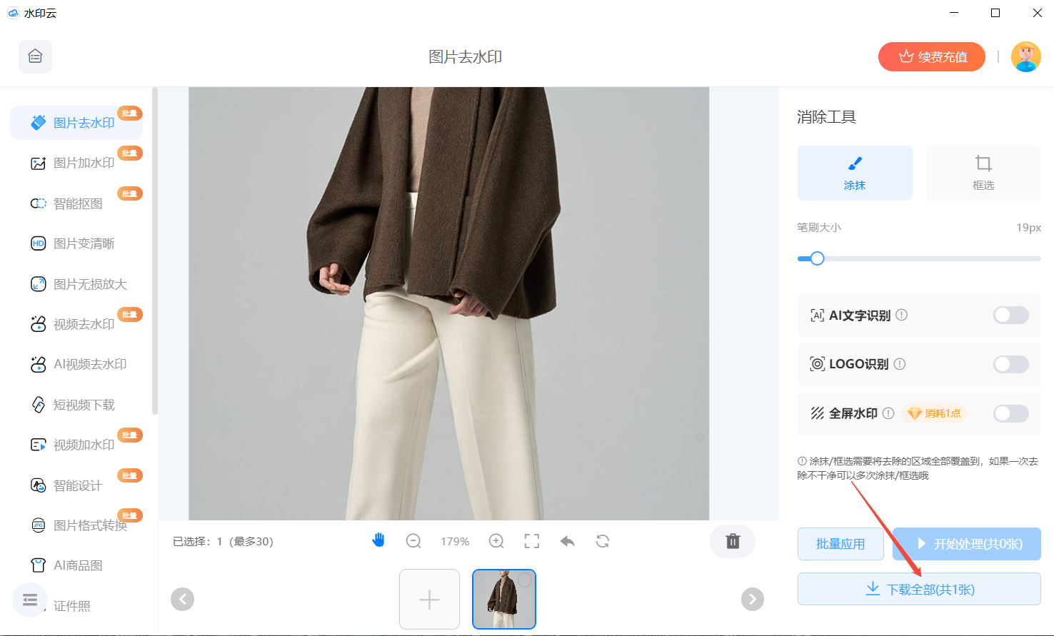 在线去除AI图片水印